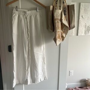 A New Day White Linen Pants